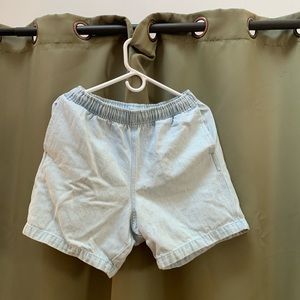 Obey drawstring light denim shorts size small